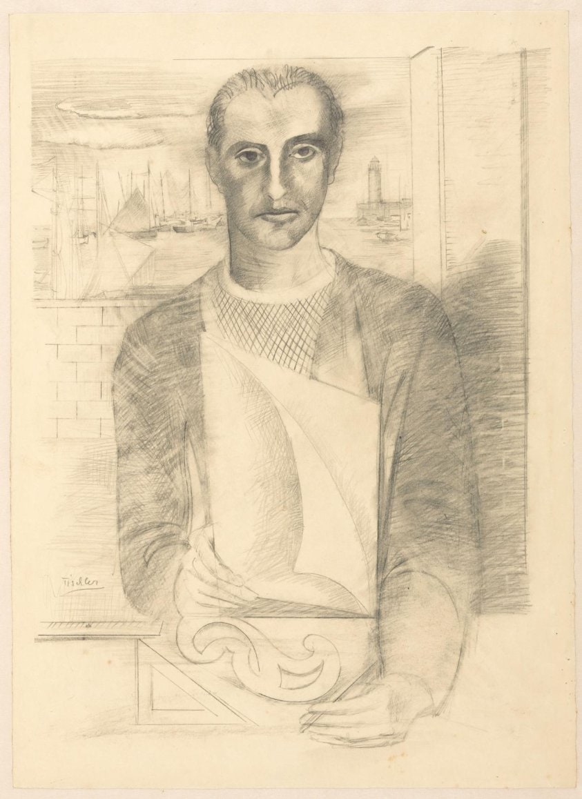 Zelfportret van Victor Tischler, van voren