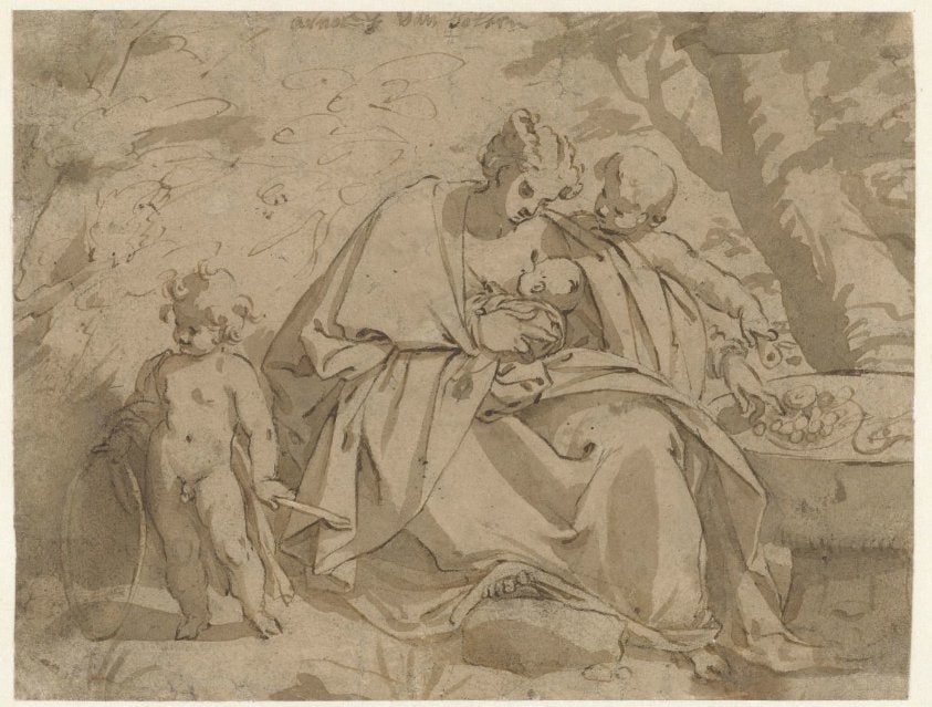 Madonna met kind en twee putti