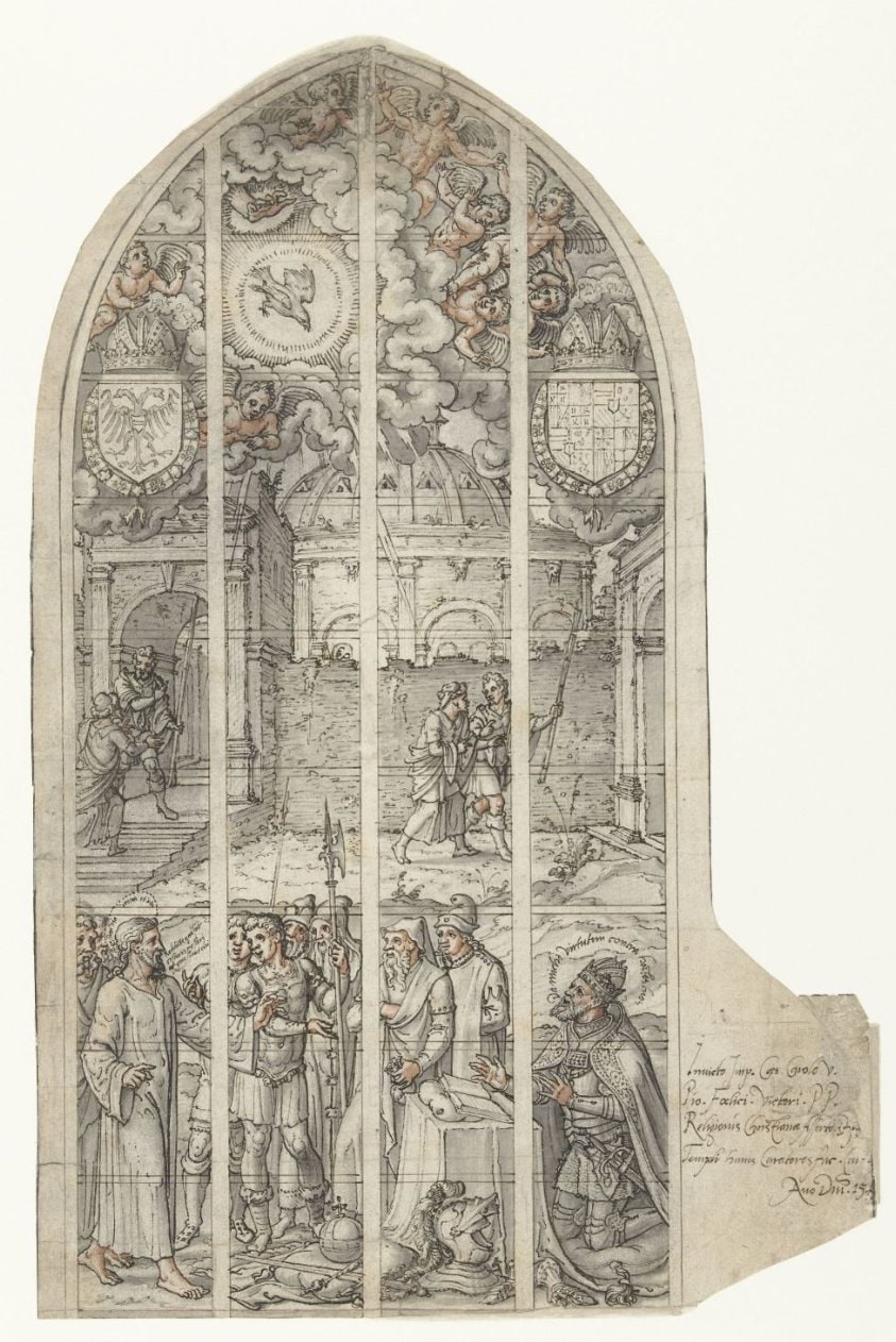 Christus en de cijnspenning, met een portret van keizer Karel V