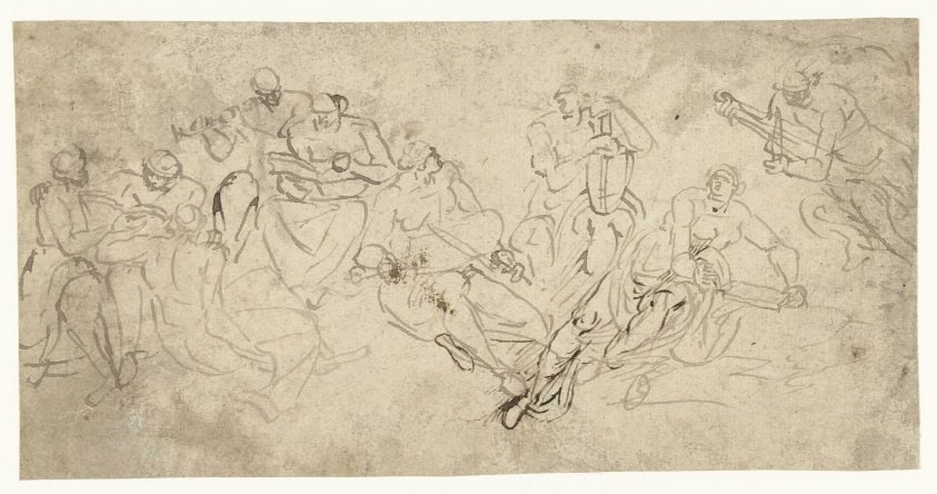 Apollo, de Muzen en Mercurius