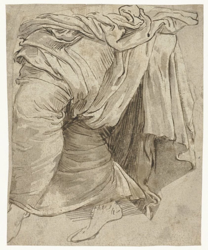 Studie van een draperie