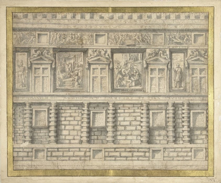 Ontwerp voor de noordgevel van het Palazzo Doria, Genua
