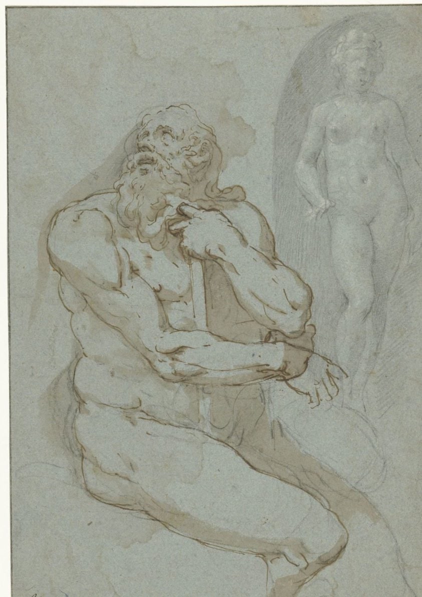 Neptune before a niche with Amphitrite (?)