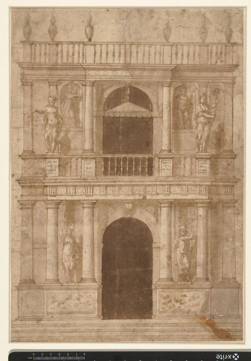 Ontwerp voor een façade van een raadhuis