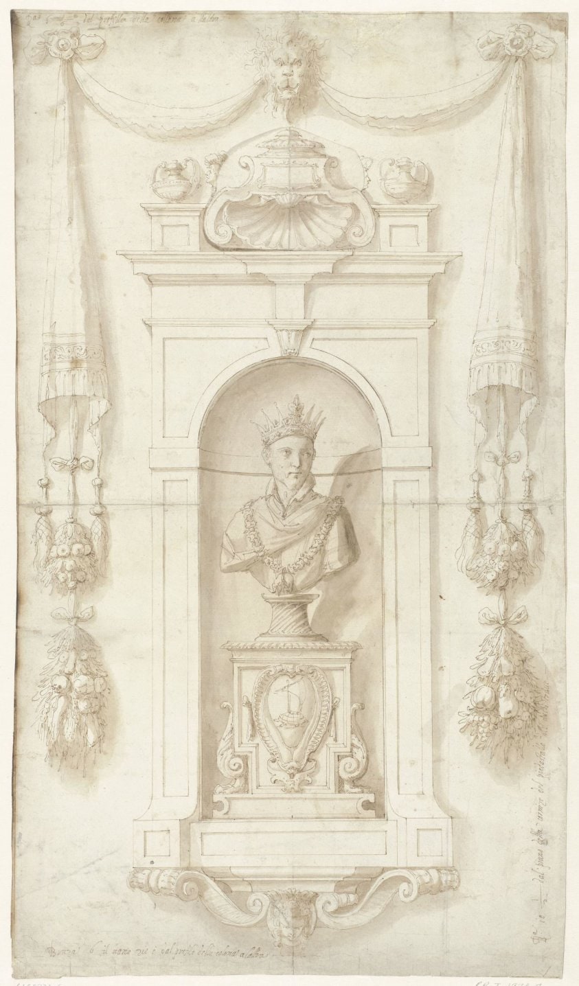 Ontwerp voor een wandmonument met Cosimo I dei Medici
