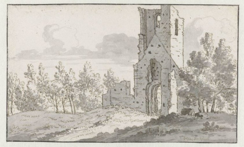 The Ruin of the Chapel of Eik en Duinen near The Hague