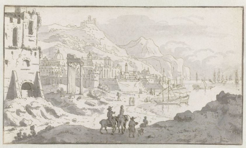 View of an Imaginary Italianate Harbor