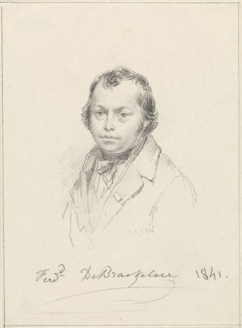 Zelfportret van Ferdinand de Braekeleer de Oude