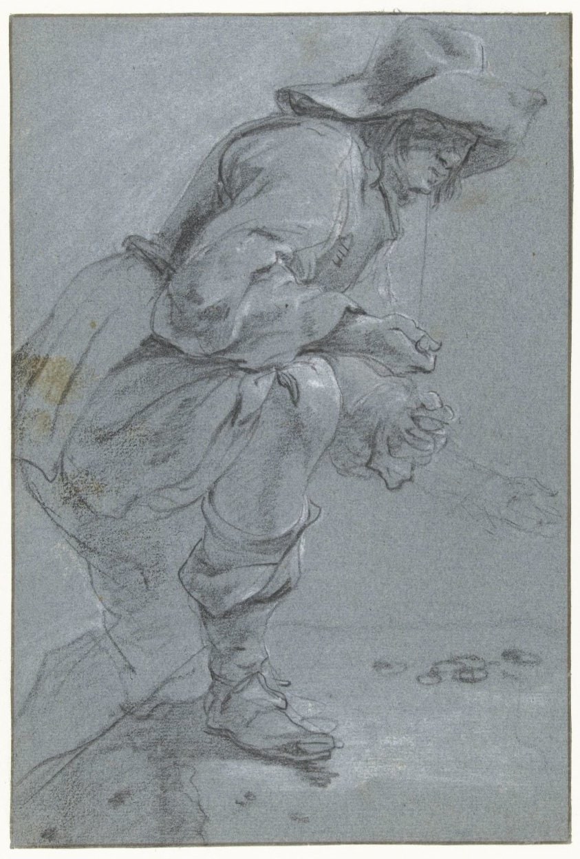 Study of a Man Playing Knucklebones