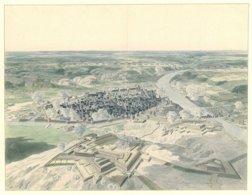 View of Namur from the West during the Siege of 1695