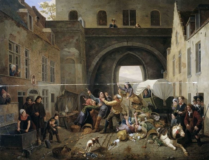 A Collision at the Porte de Hal, Brussels