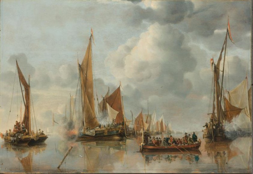 The Home Fleet Saluting the State Barge