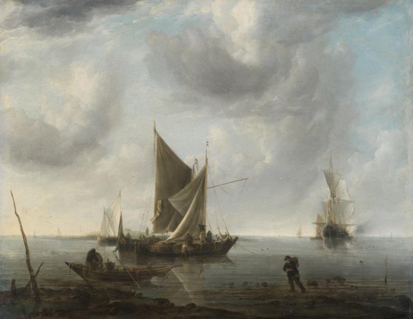Ships at Anchor on a Quiet Sea