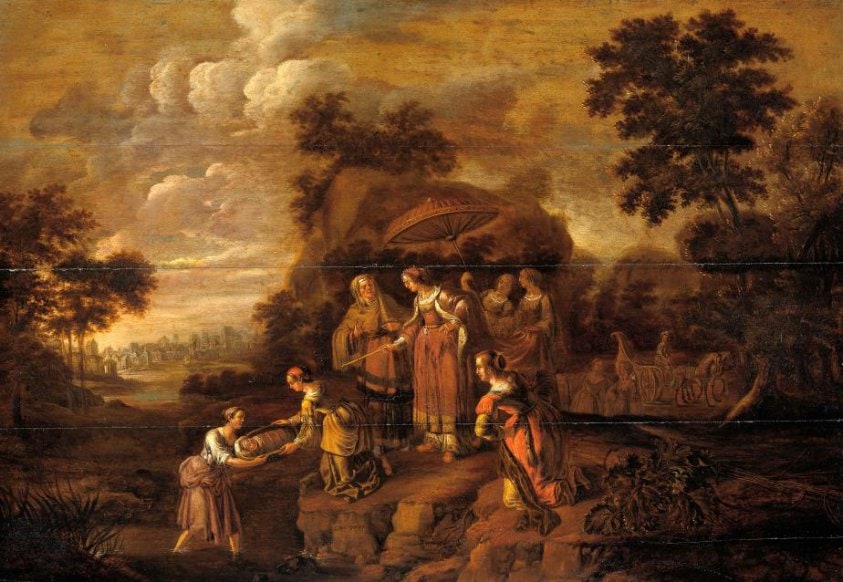 Pharaoh's Daughter Discovers Moses in the Rush Basket