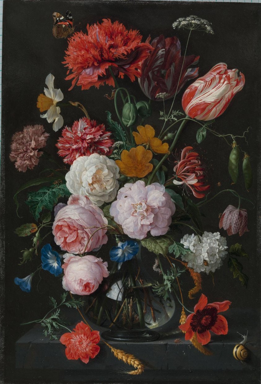 Still Life with Flowers in a Glass Vase