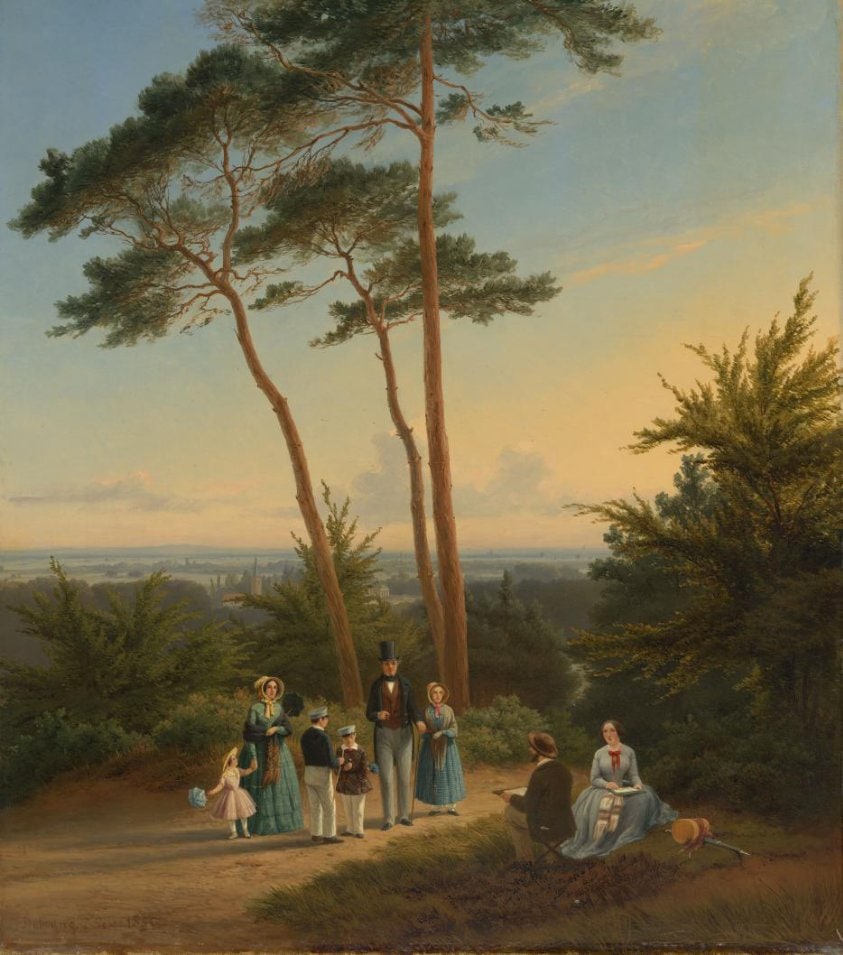 De familie van Isaac Jacobus Rochussen (1794-1881) en Hermina Johanna Maria Scharff (1808-1875) geschilderd door de kunstenaar