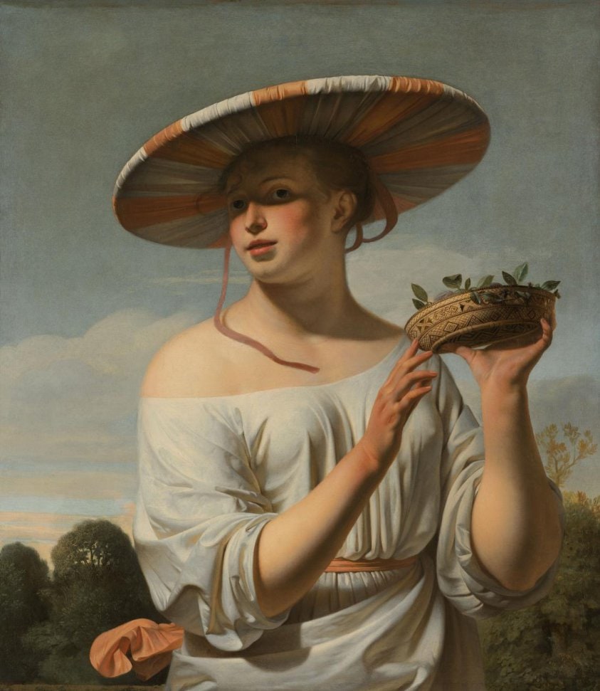 Woman in a Large Hat