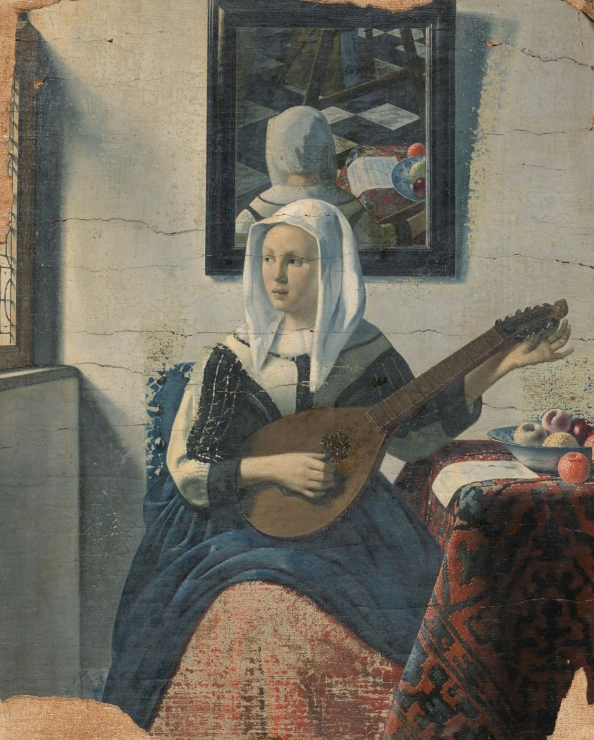 Cisterspelende vrouw