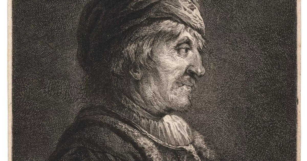 Bust portrait of an old man