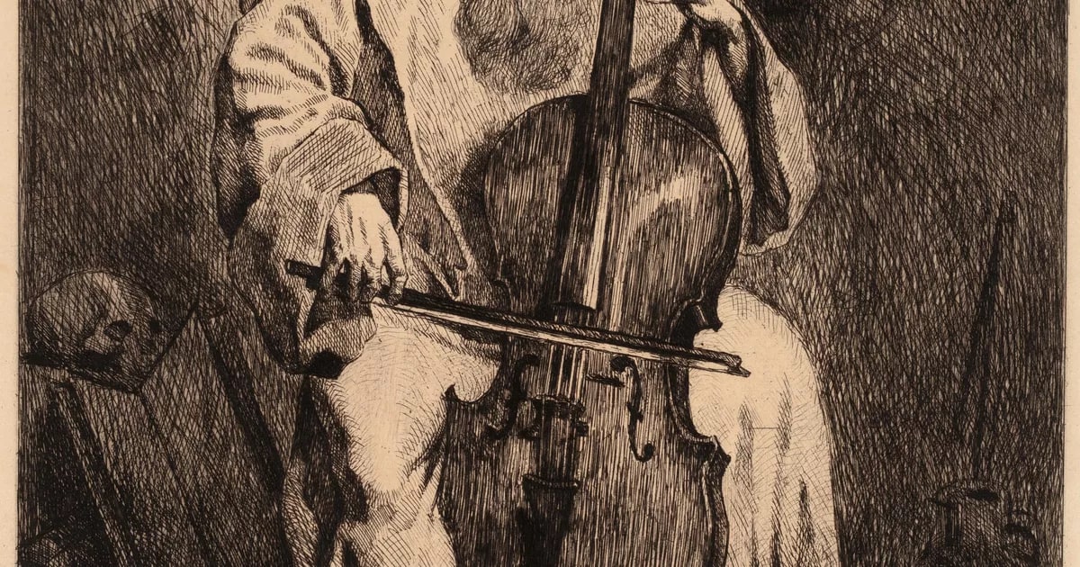 Charteux jouant du violoncelle (Salon de 1853)