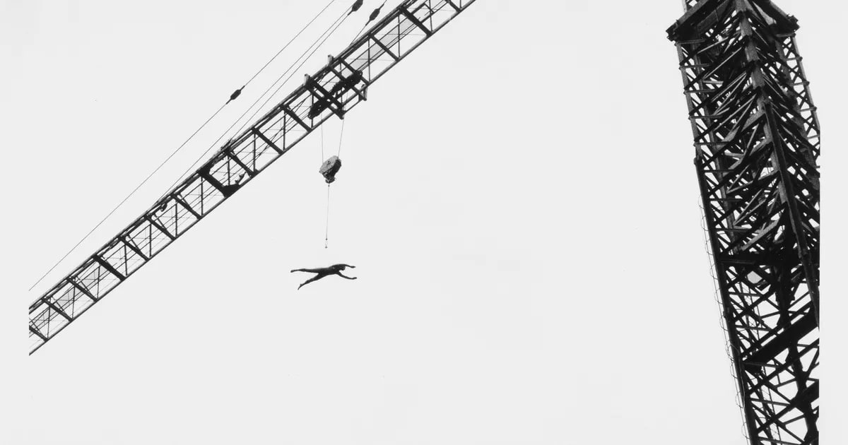 City Suspension event above the Royal Theatre, Copenhagen, 28 June 1985