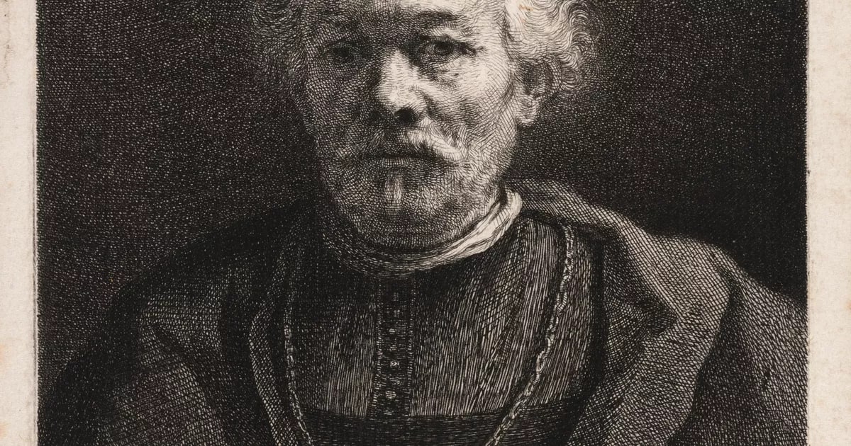 (Copy of Self-portrait painting by Rembrandt)