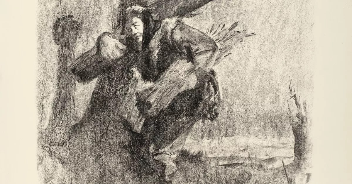 Gathering fuel, winter 1916, Delville wood