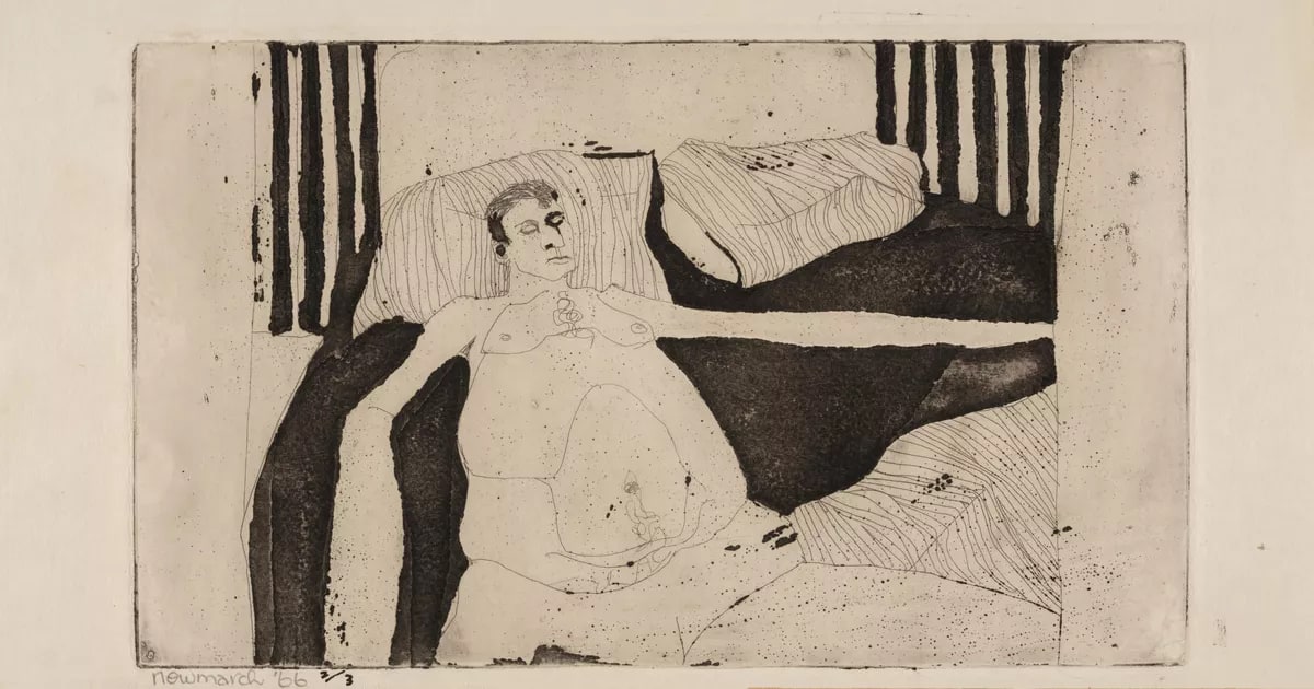 (Man reclining on bed)
