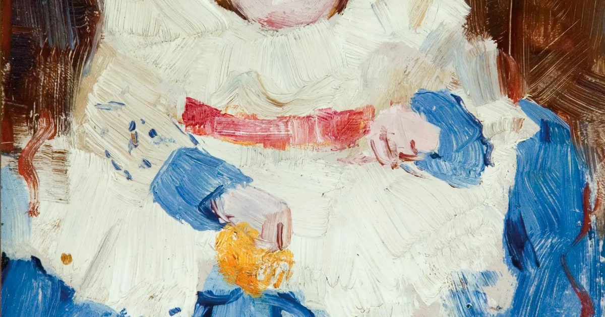 Orange, blue and white (portrait of Keith)