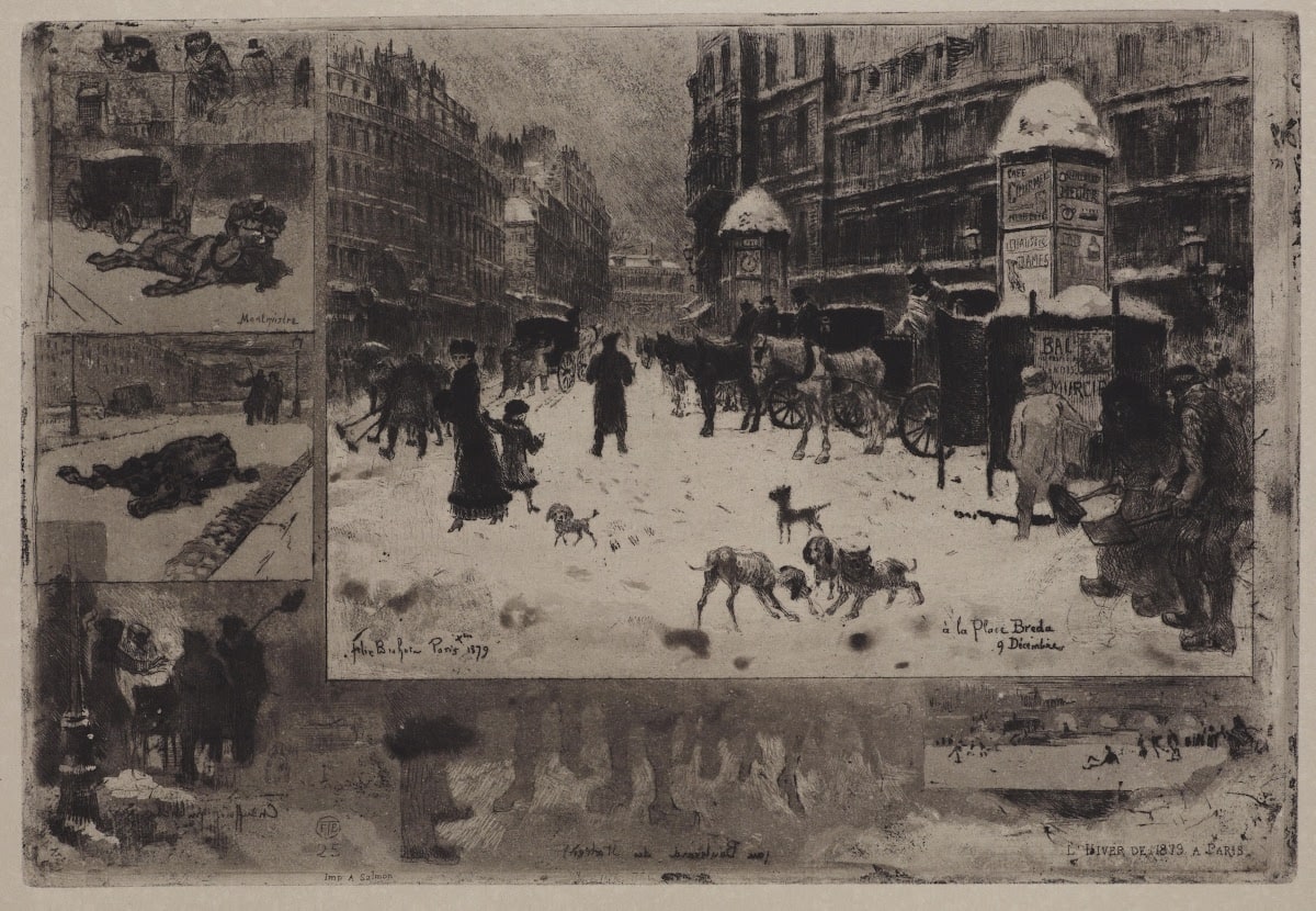 L'Hiver à Paris; La Neige à Paris (The winter of 1879 in Paris)