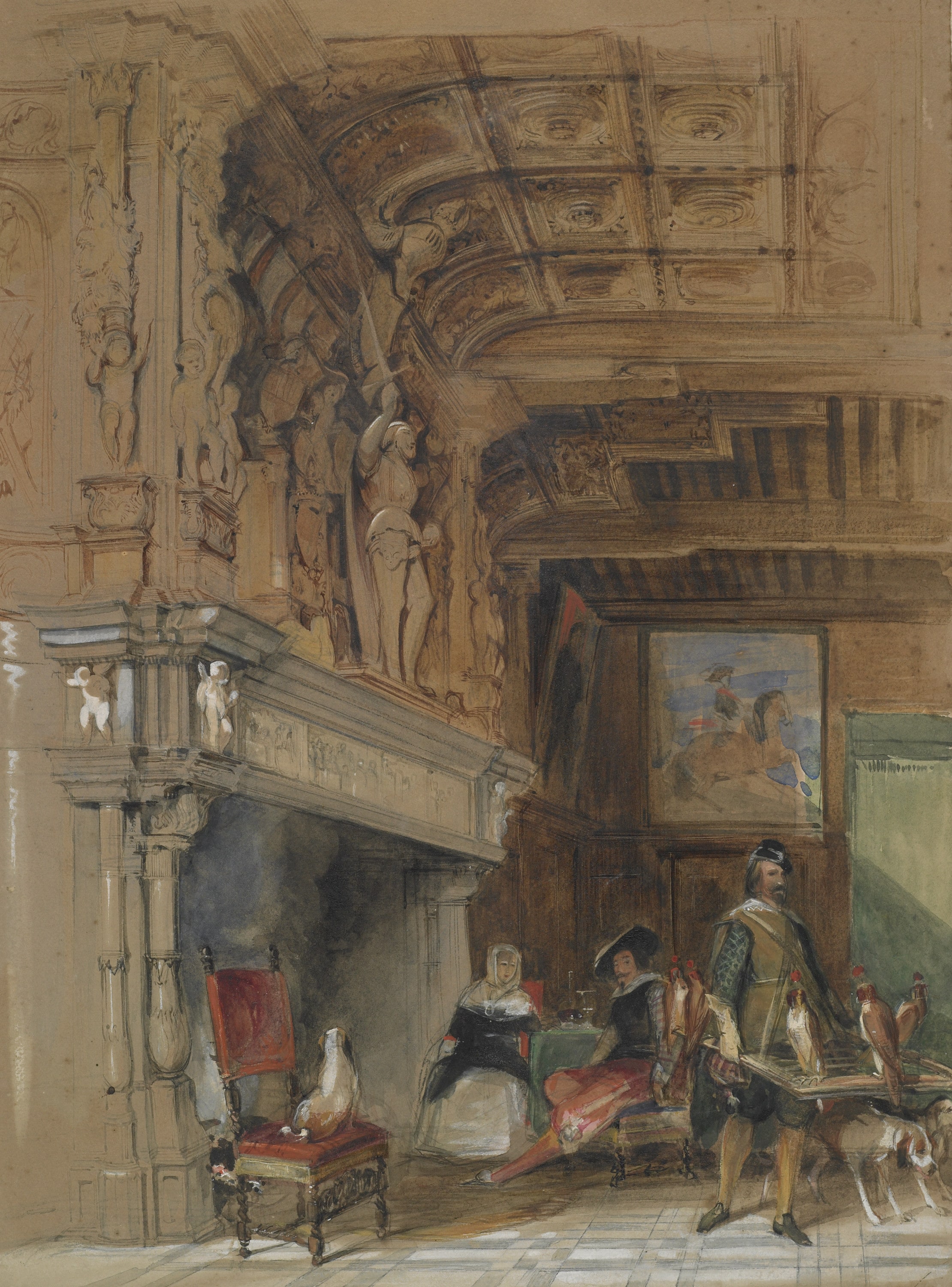 An old English mansion in the days of hawking