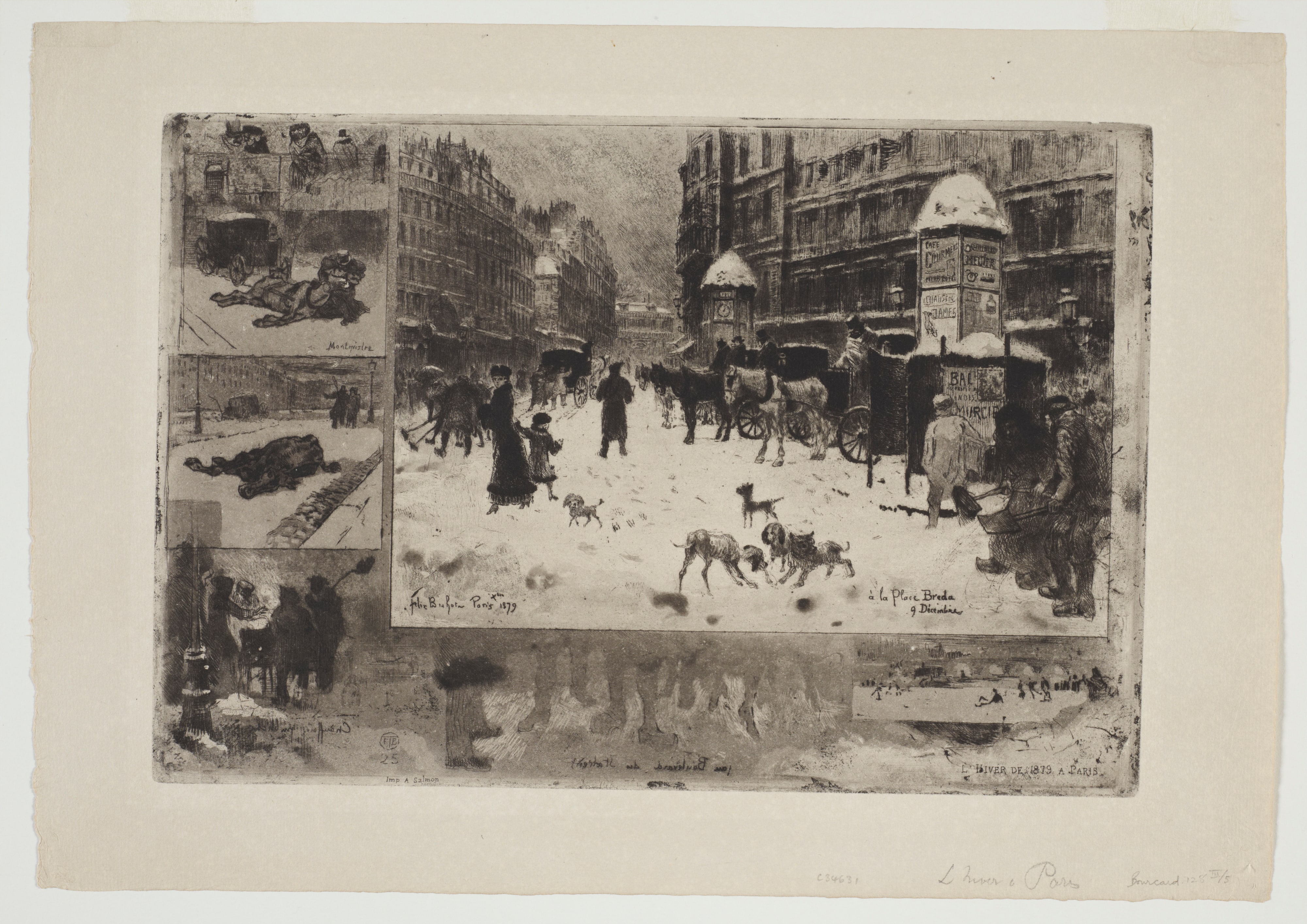 L'Hiver à Paris; La Neige à Paris (The winter of 1879 in Paris)
