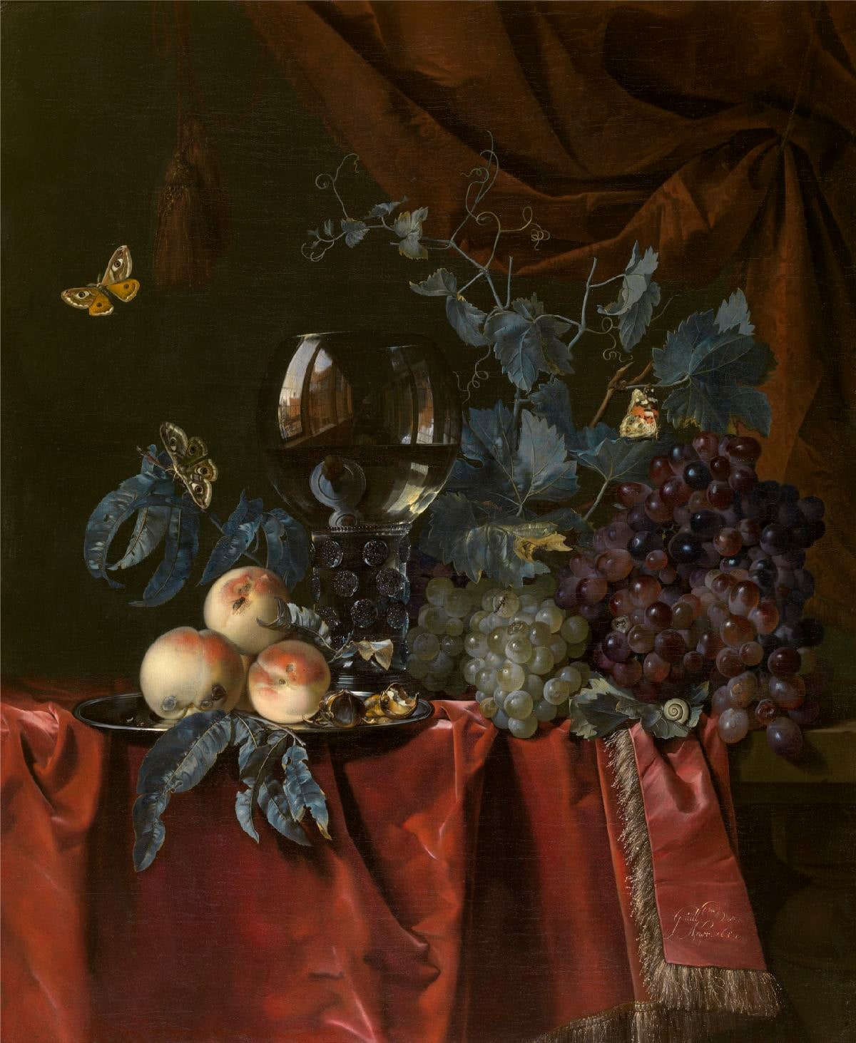 Fruit and a Glass of Wine