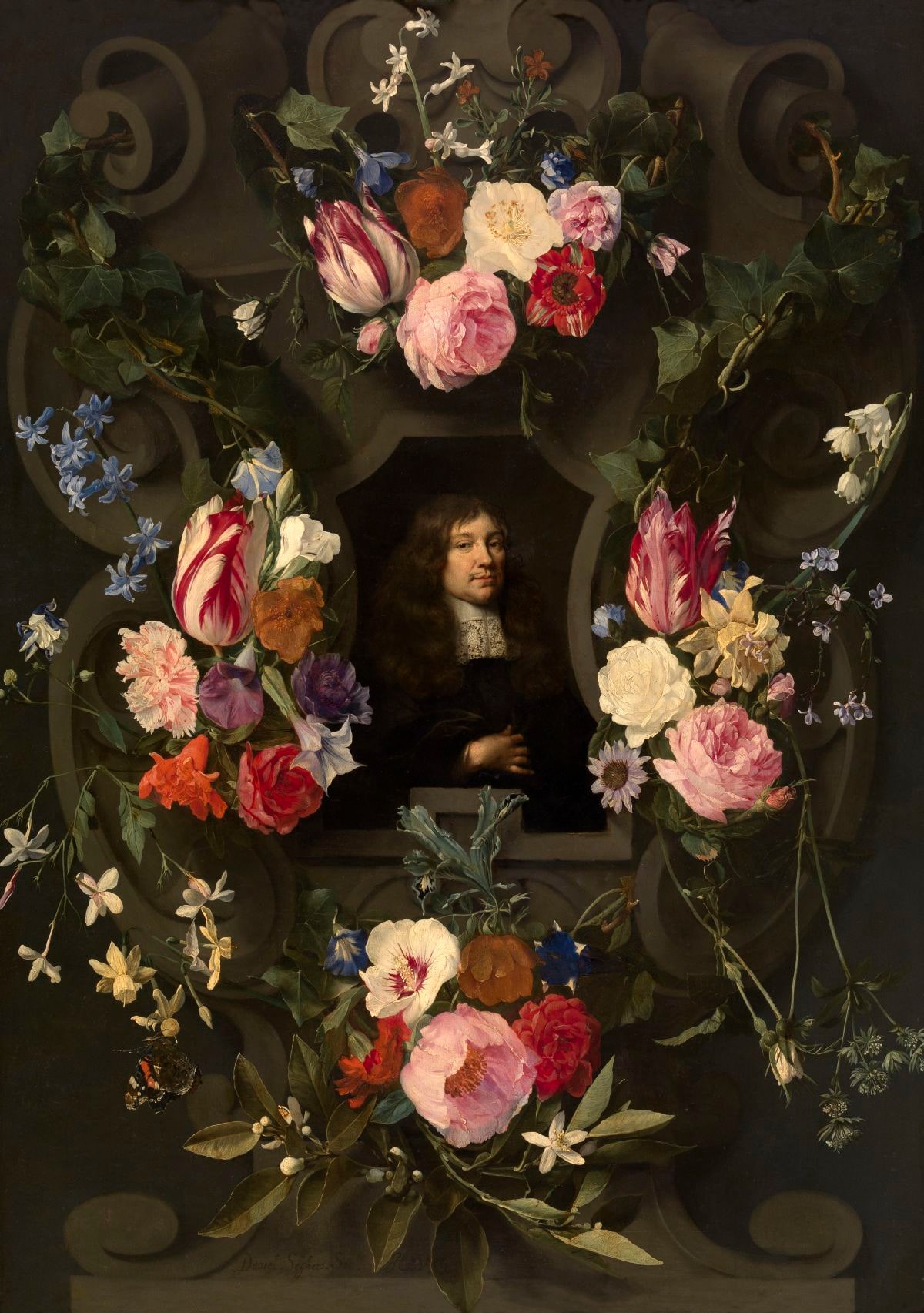 Portrait of a Man in a Guirland