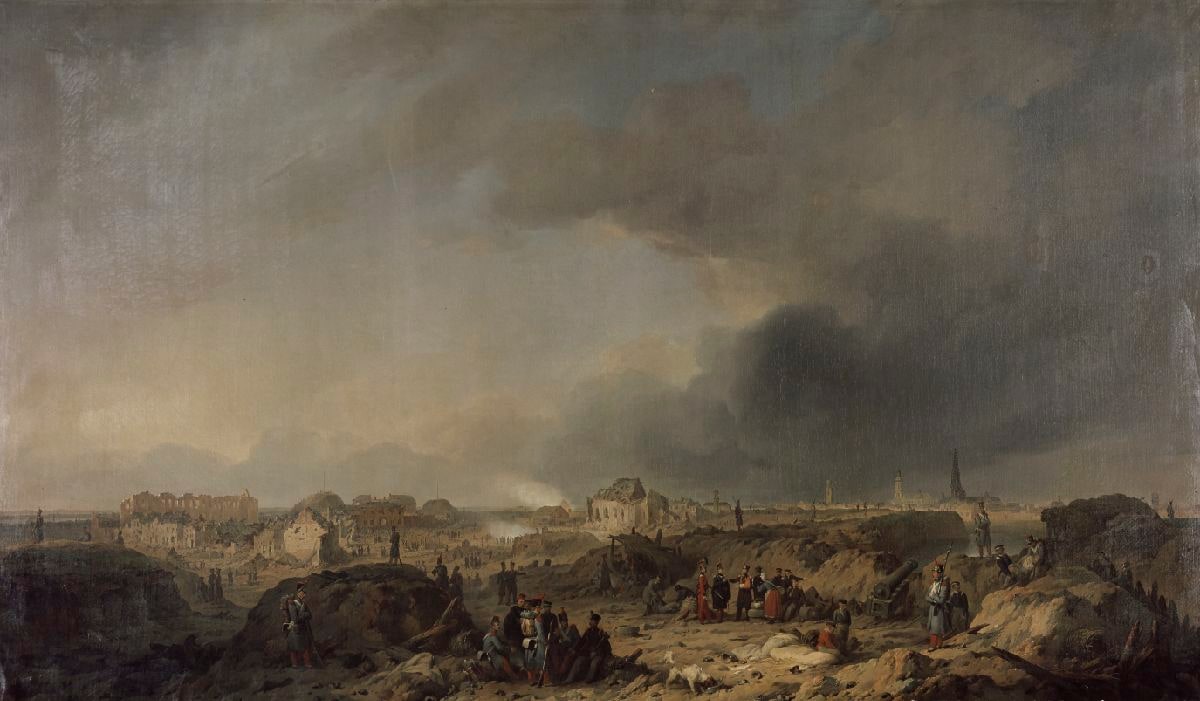 The Antwerp Castle after the Bombardement in 1832