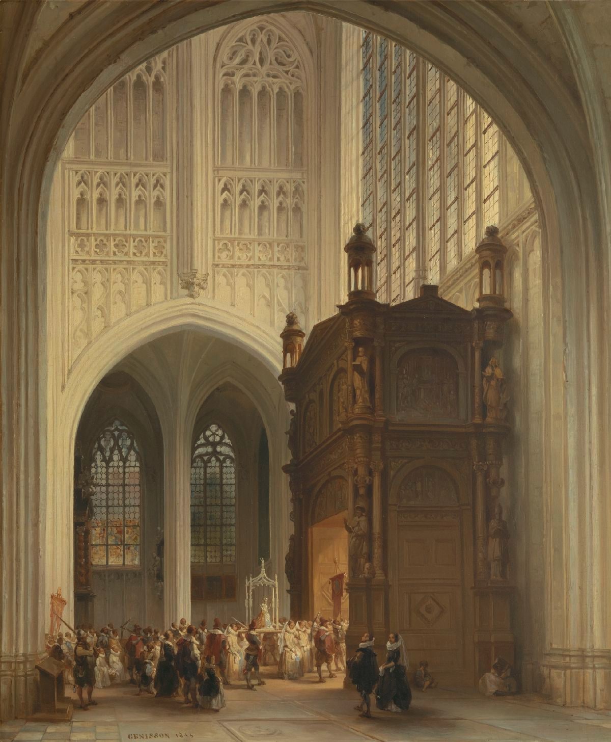Interior of the Saint Peter’s Church in Louvain
