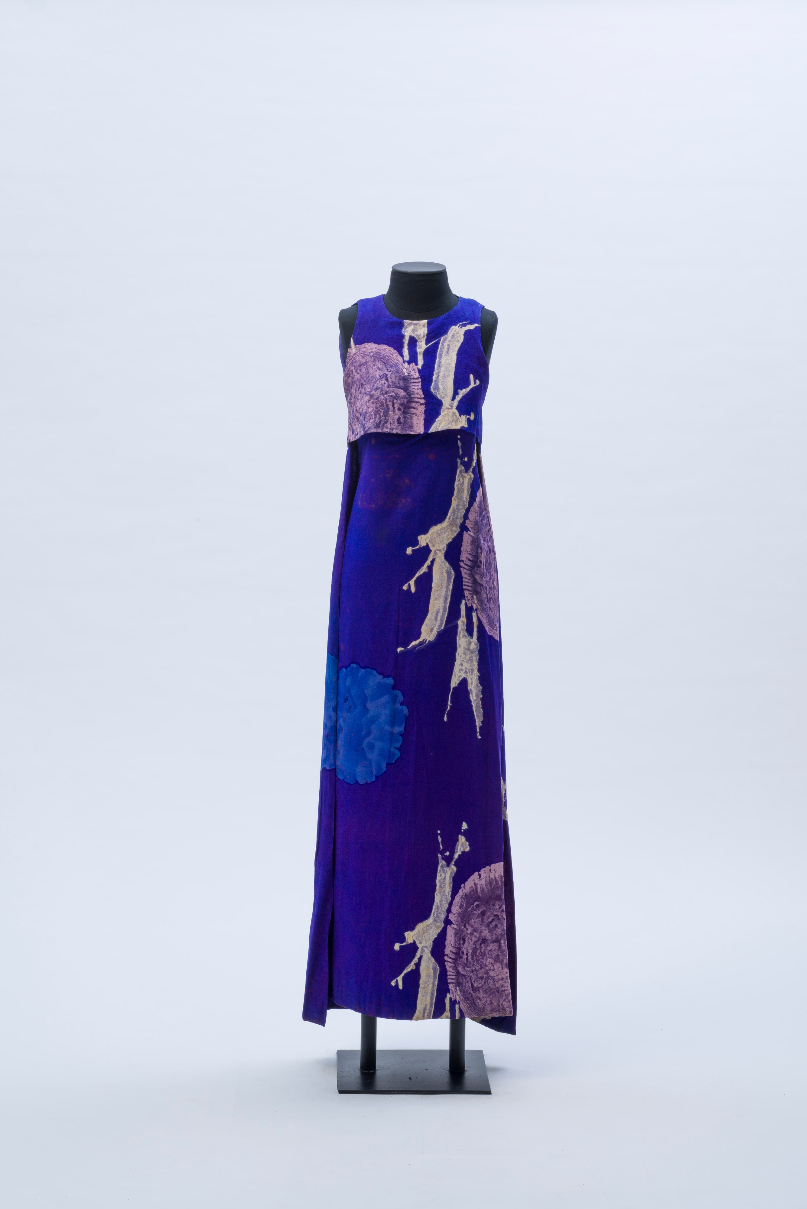 Vestido longo com echarpe (Vestido de noite)