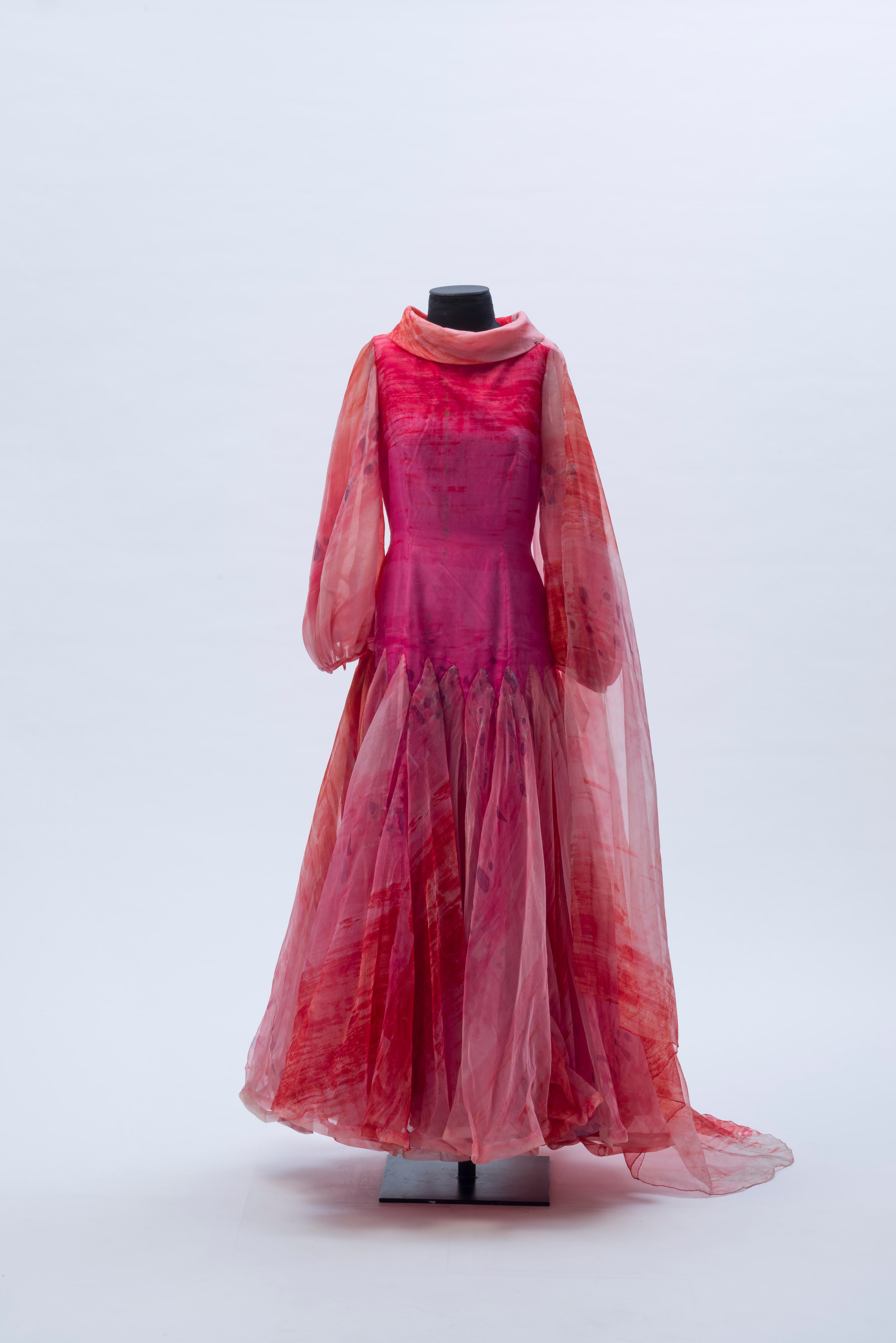 Vestido longo com echarpe (Vestido de noite)