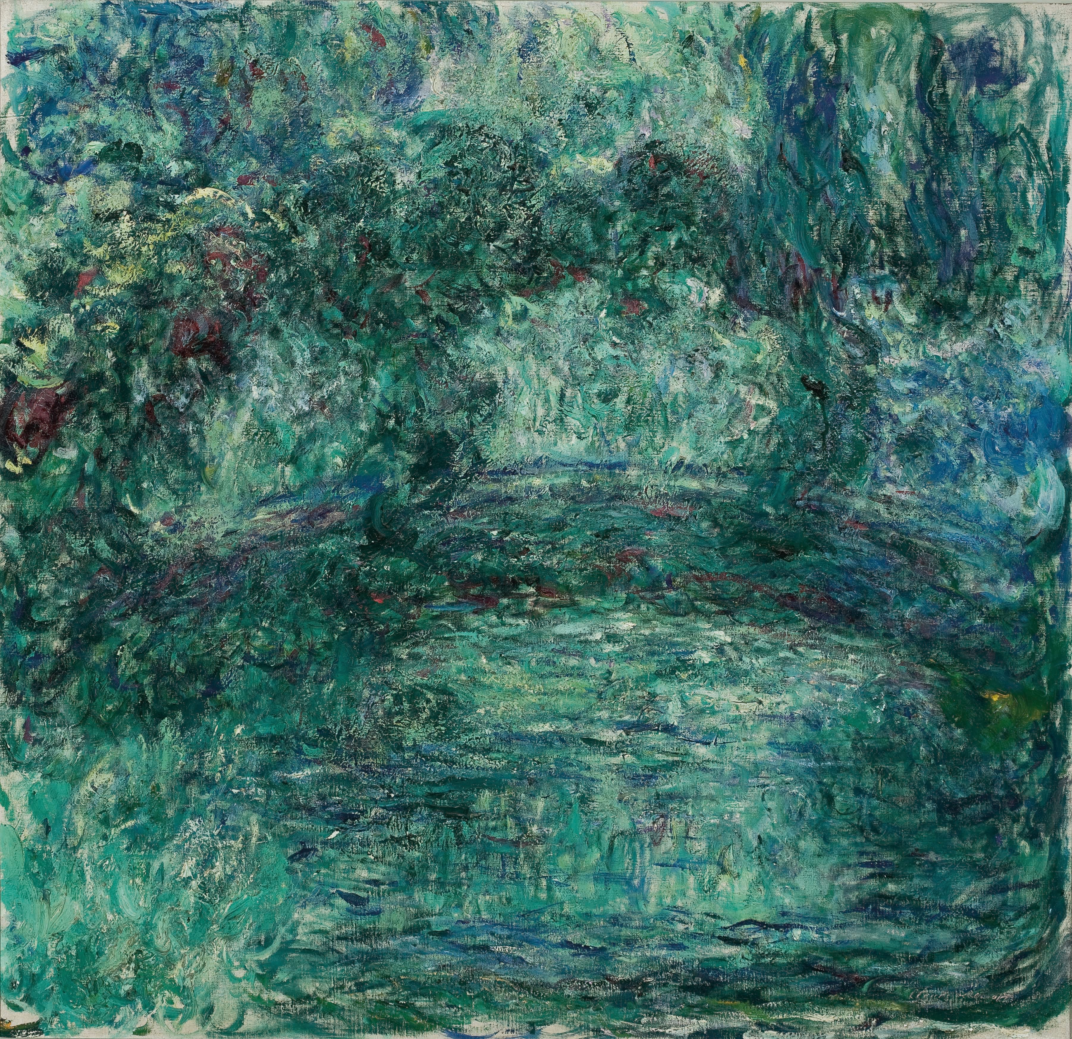 A ponte japonesa sobre a lagoa das ninfeias em Giverny