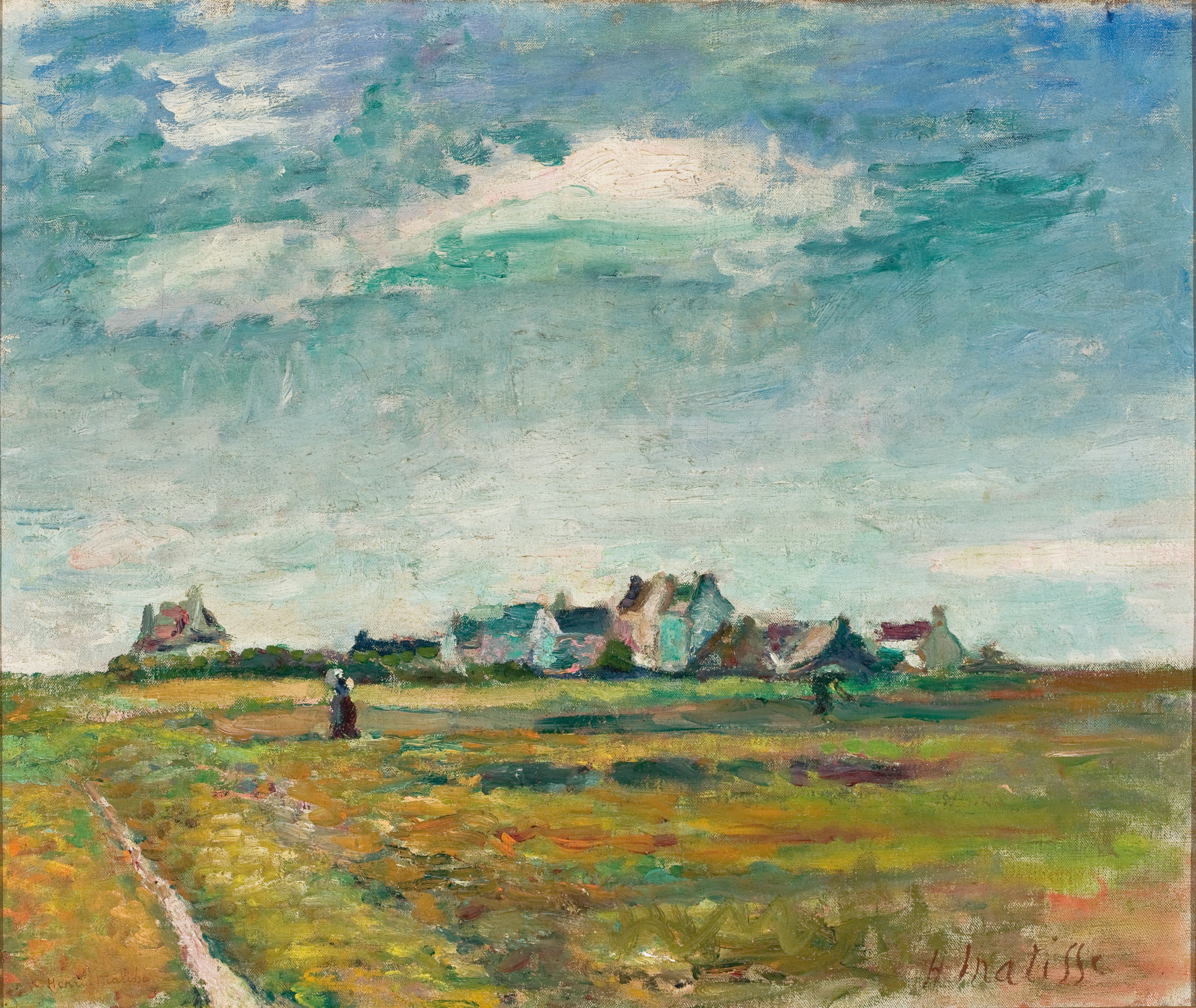 Paisagem da Bretanha (Village Breton Belle-Île)