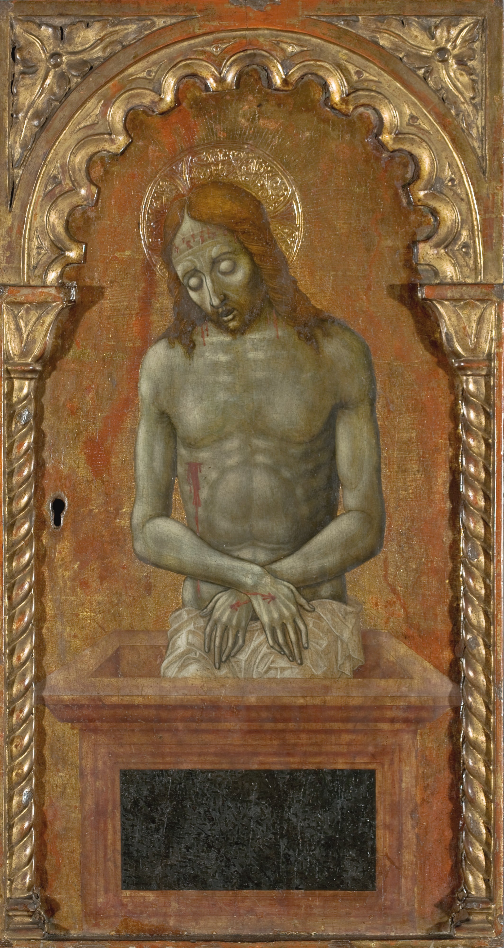 Ecce Homo. Cristo morto no sarcófago como ""Vir Dolorum""
