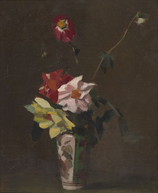 Japanese vase with flowers