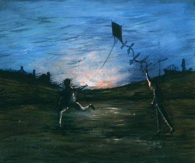 Sweeney Flying a Kite