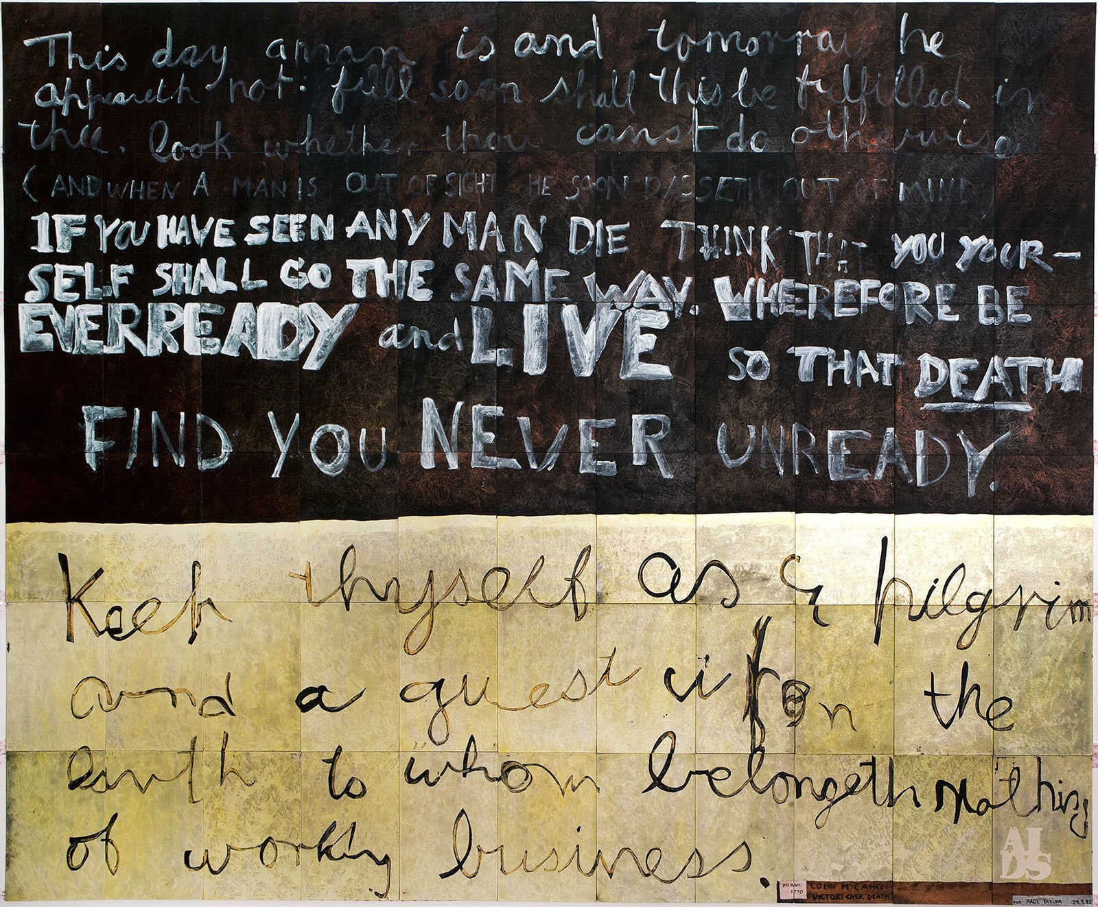 Victory over death (for Paul Taylor)