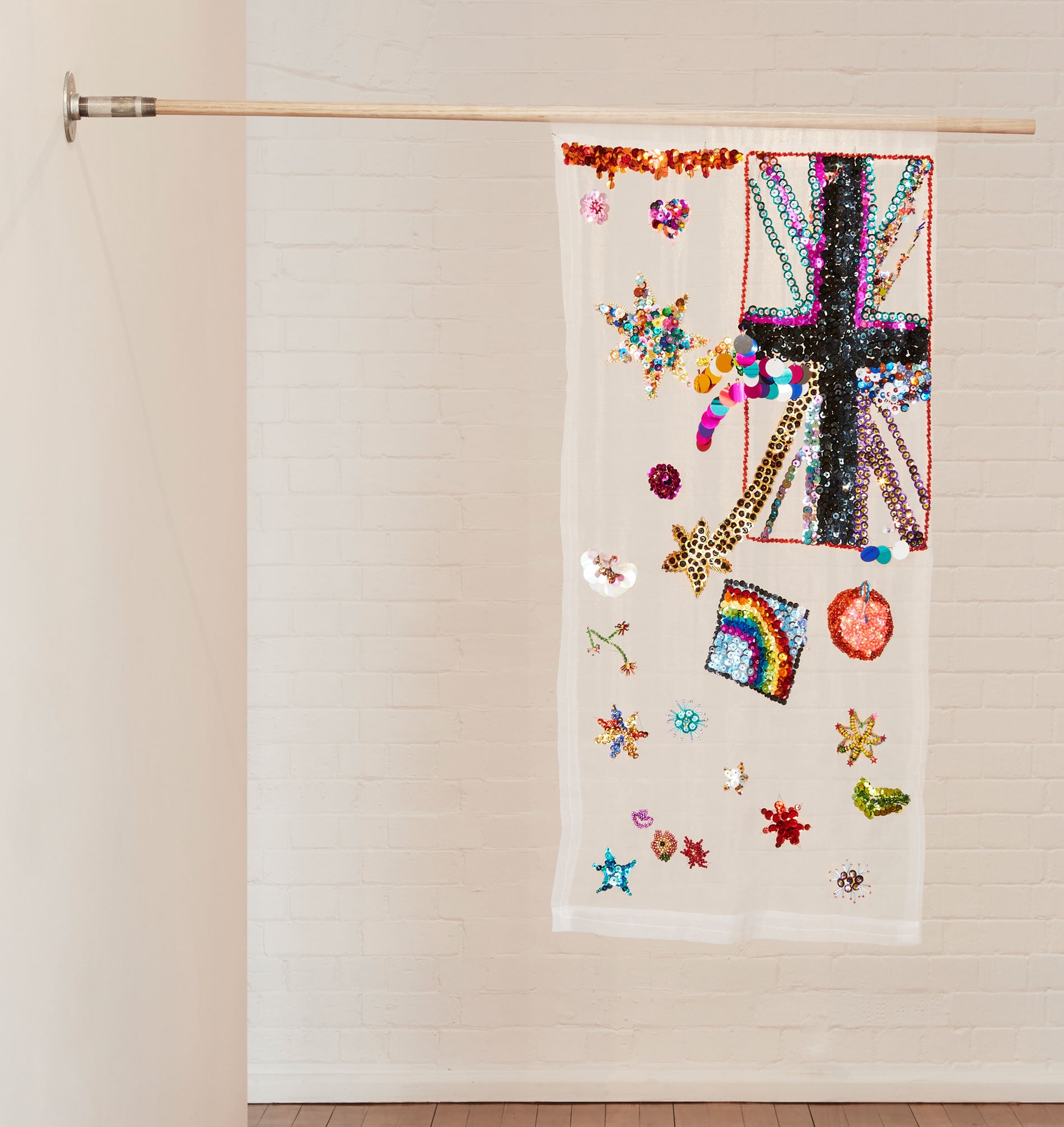 Participatory Community Embroidery, Untitled (flag)