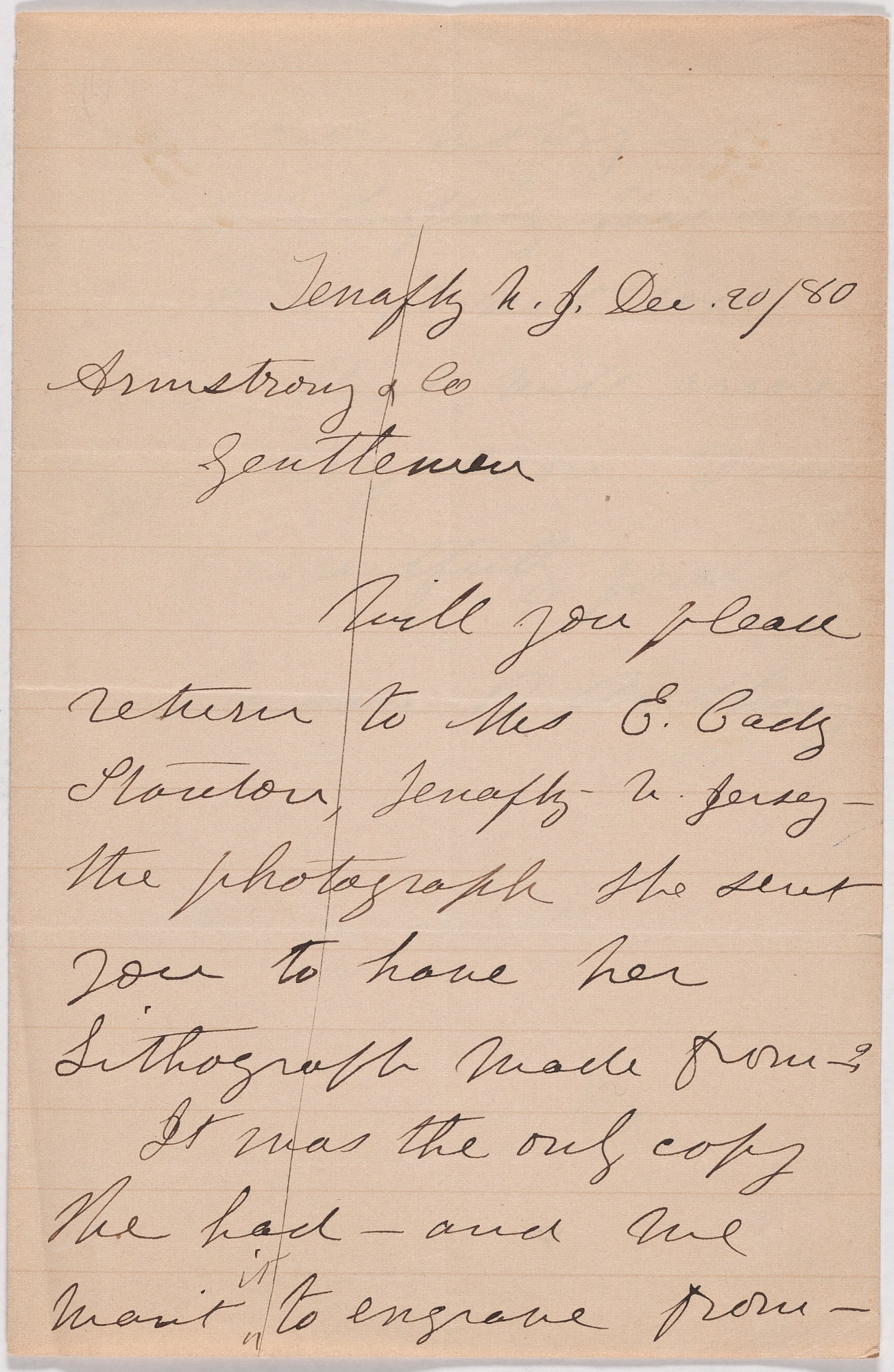Letter from Susan B. Anthony