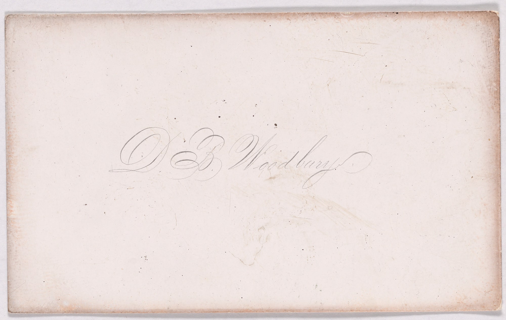D. B. Woodbury business card