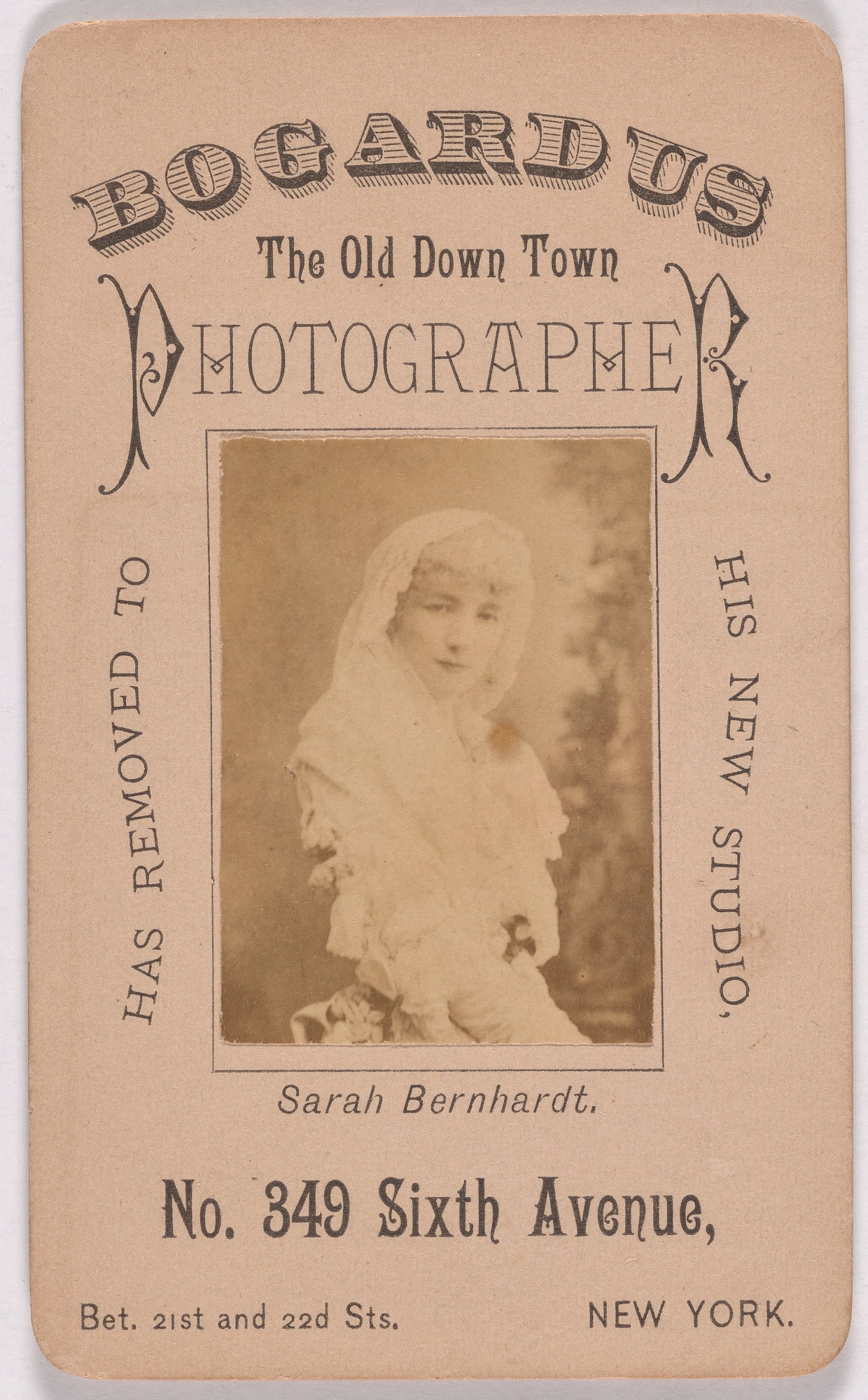 Business card of Abraham Bogardus