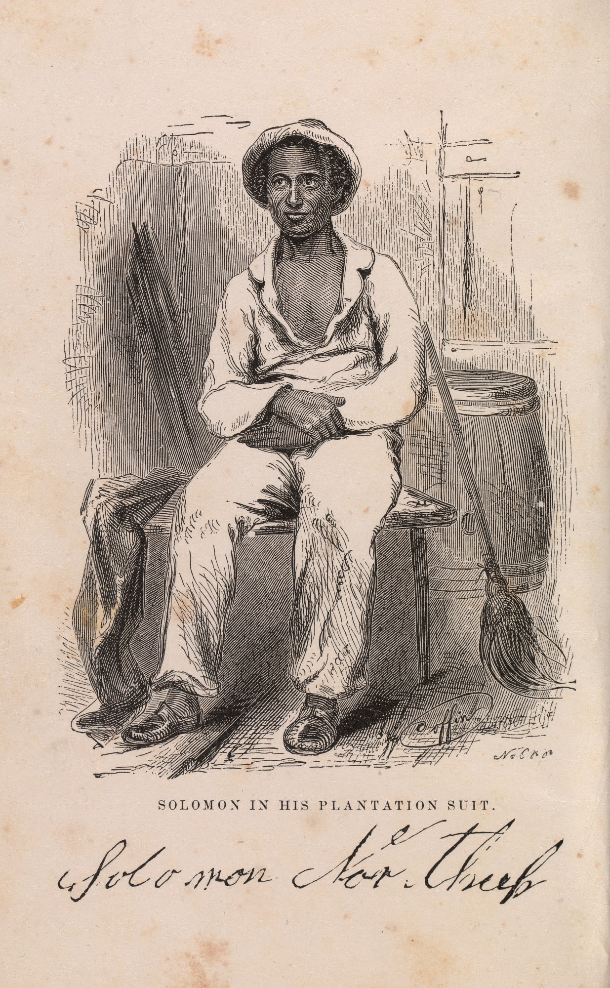 Solomon in His Plantation Suit (frontispiece to "Twelve Years a Slave")