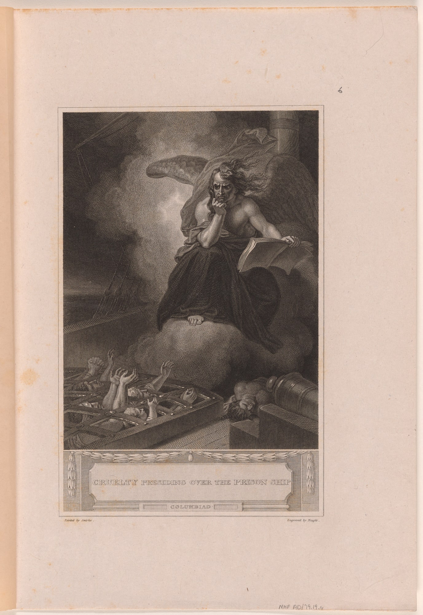 "The Columbiad" -- Cruelty Presiding Over the Prison Ship